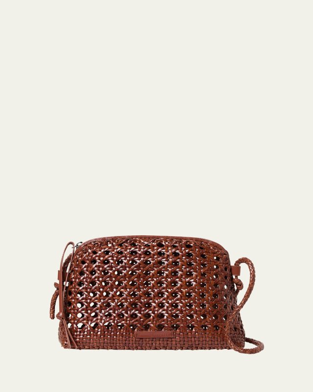 Mallory Woven Leather Crossbody Bag